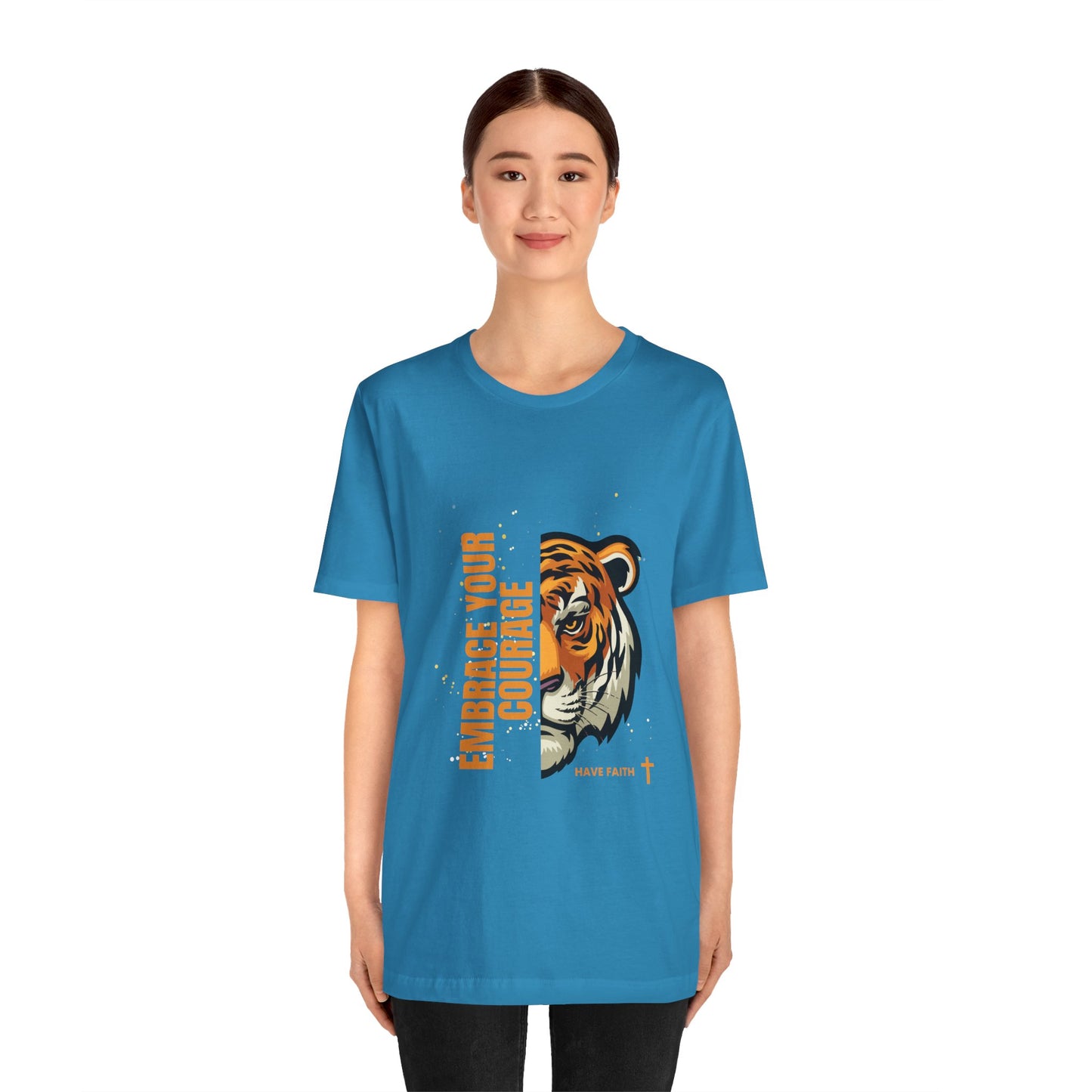 Embrace Your Courage Have Faith-Unisex Jersey Short Sleeve Tee