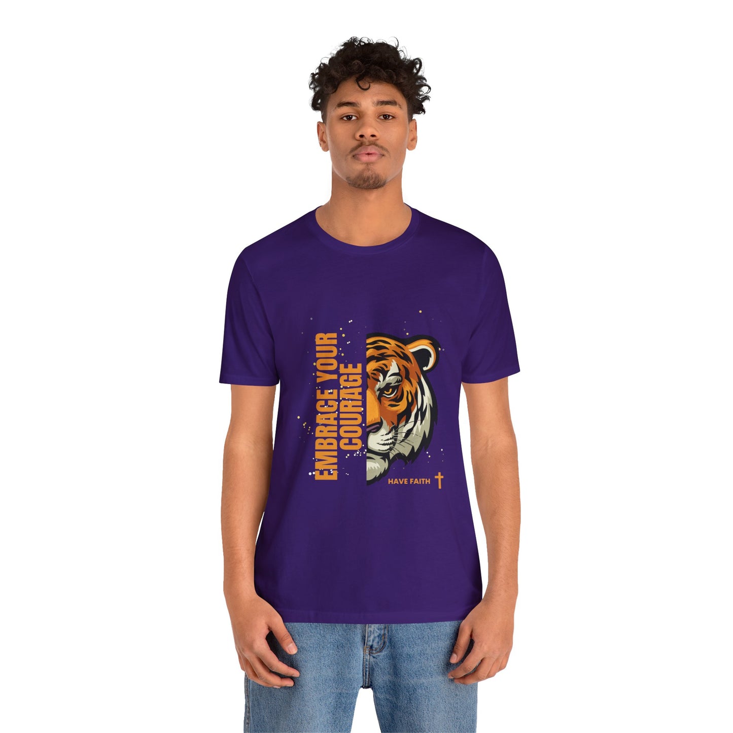 Embrace Your Courage Have Faith-Unisex Jersey Short Sleeve Tee