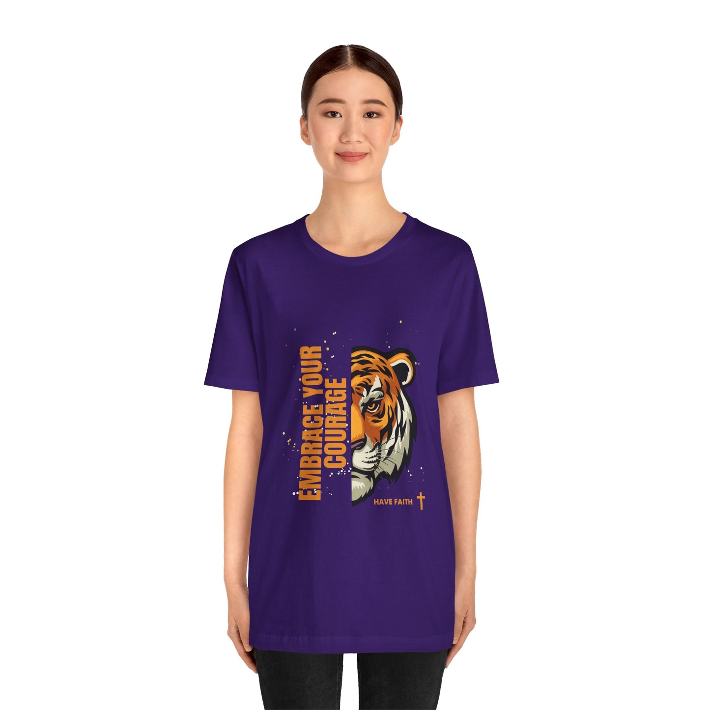 Embrace Your Courage Have Faith-Unisex Jersey Short Sleeve Tee