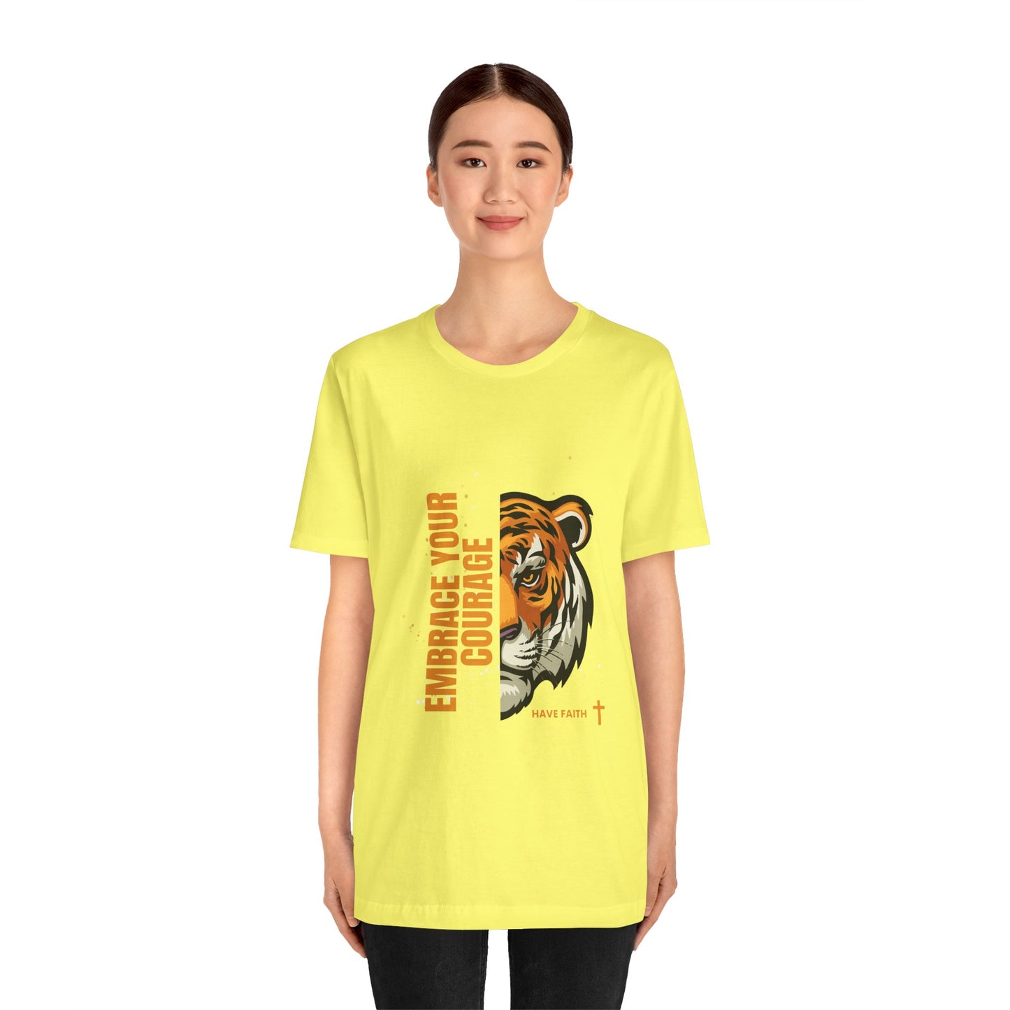 Embrace Your Courage Have Faith-Unisex Jersey Short Sleeve Tee
