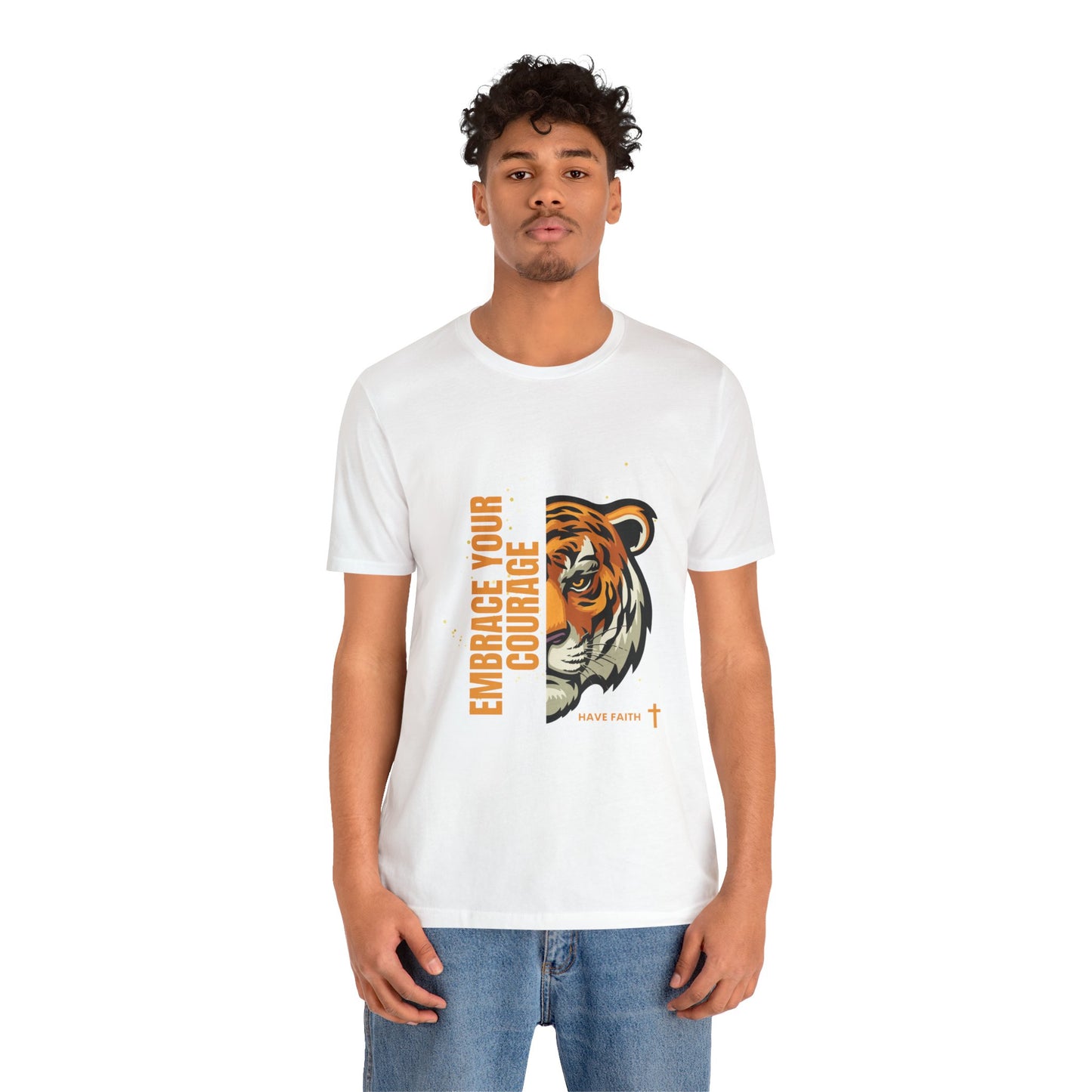 Embrace Your Courage Have Faith-Unisex Jersey Short Sleeve Tee