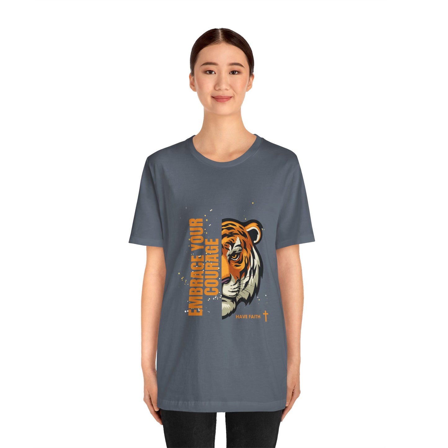 Embrace Your Courage Have Faith-Unisex Jersey Short Sleeve Tee