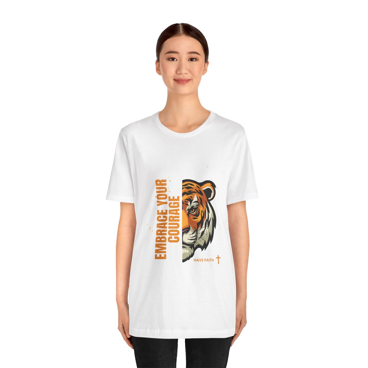 Embrace Your Courage Have Faith-Unisex Jersey Short Sleeve Tee