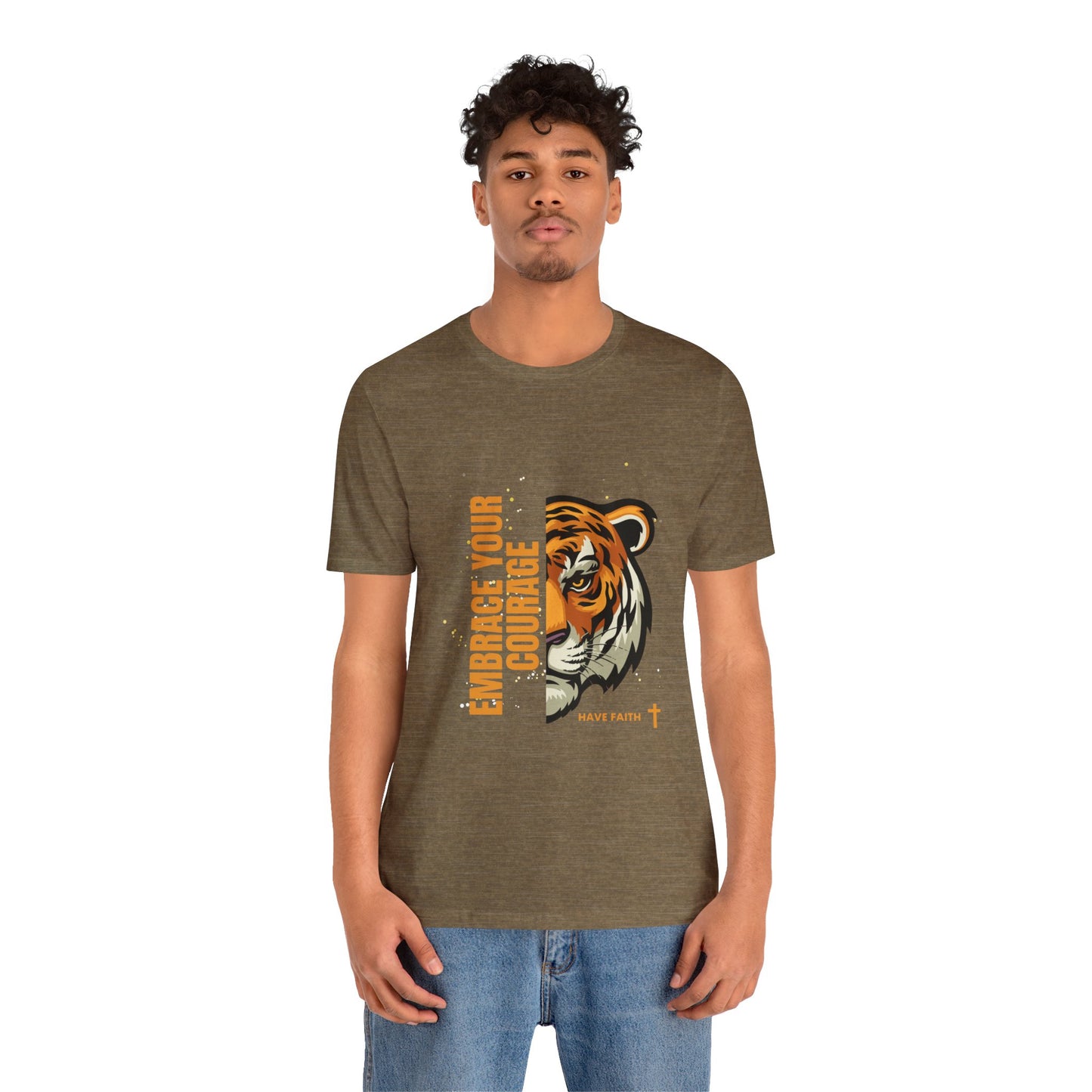 Embrace Your Courage Have Faith-Unisex Jersey Short Sleeve Tee