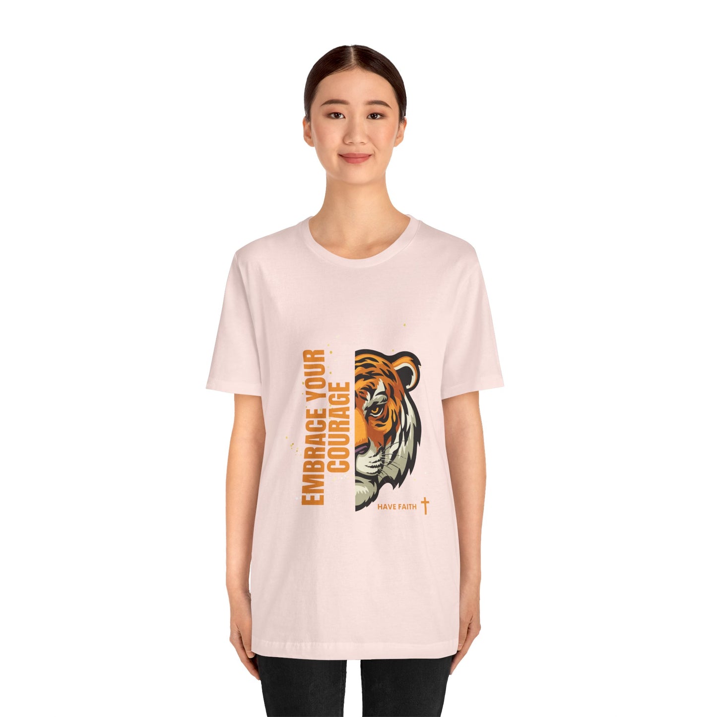 Embrace Your Courage Have Faith-Unisex Jersey Short Sleeve Tee