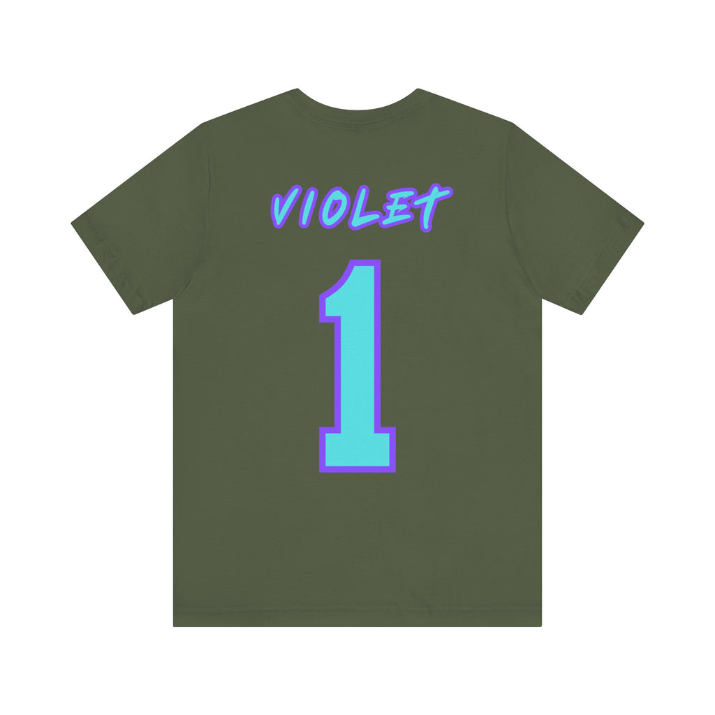 What Color are Your Wings? Violet #1-Unisex Jersey Short Sleeve Tee