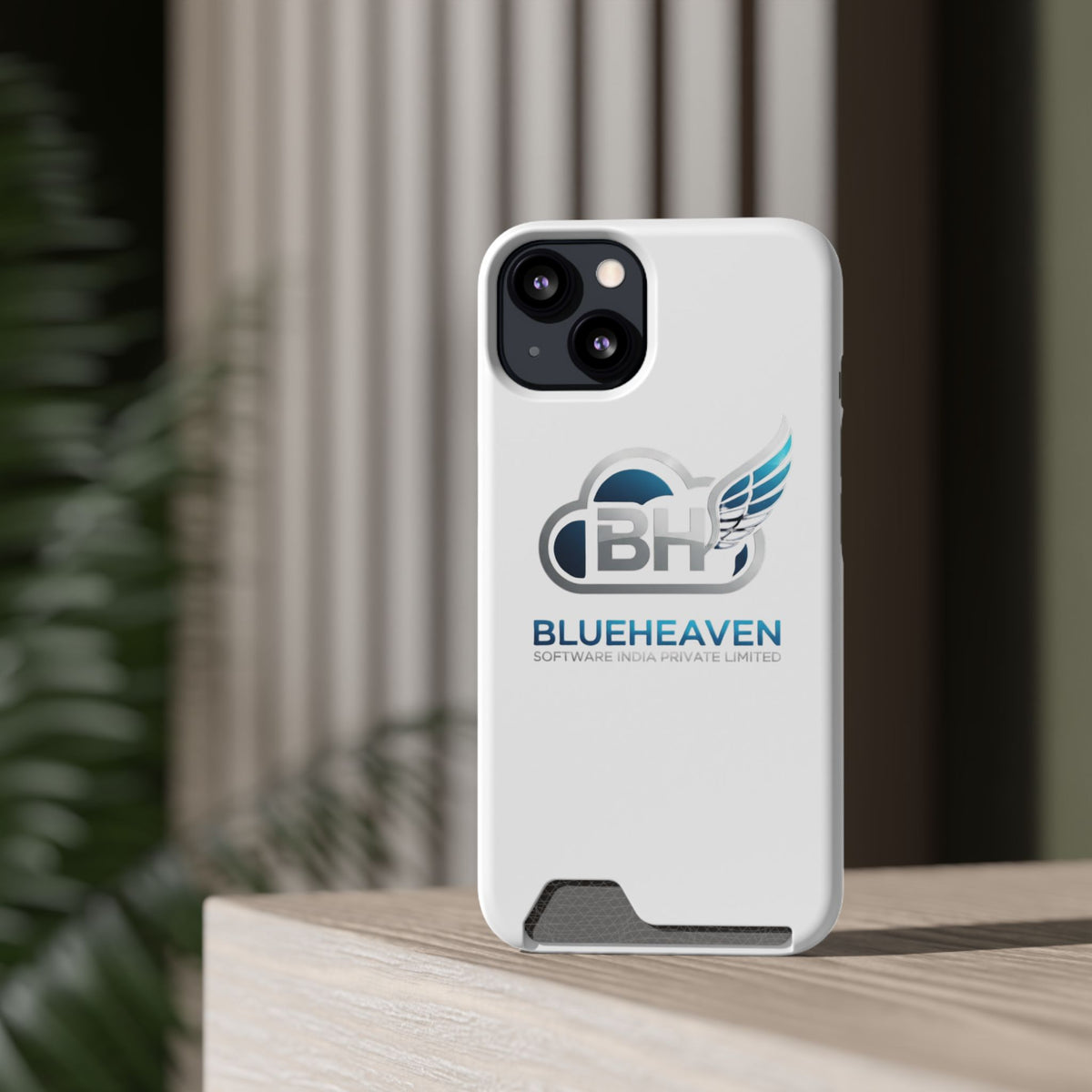 BlueHeaven Logo Phone Case with Card Holder