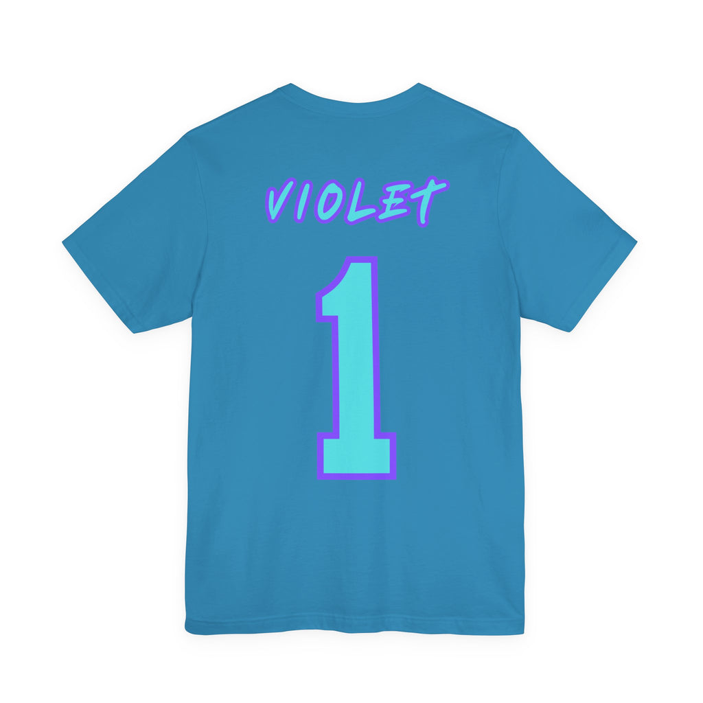 What Color are Your Wings? Violet #1-Unisex Jersey Short Sleeve Tee
