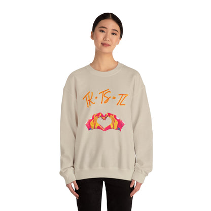 SWELCE #87 TK+TS=TL Original Love Glove Design (Vers.#3 for white)-Unisex Crewneck Sweatshirt