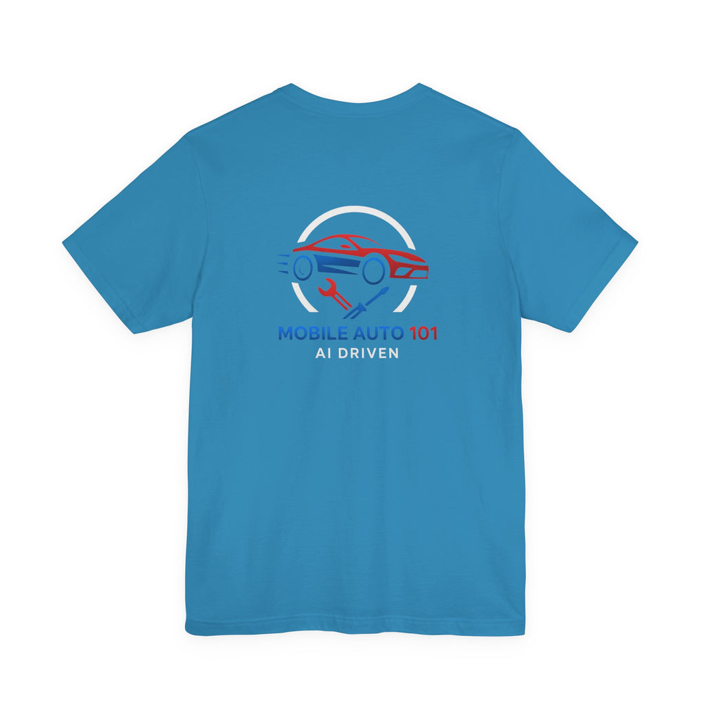 Mobile Auto 101 2nd Ed. (front and back design)-Unisex Jersey Short Sleeve Tee