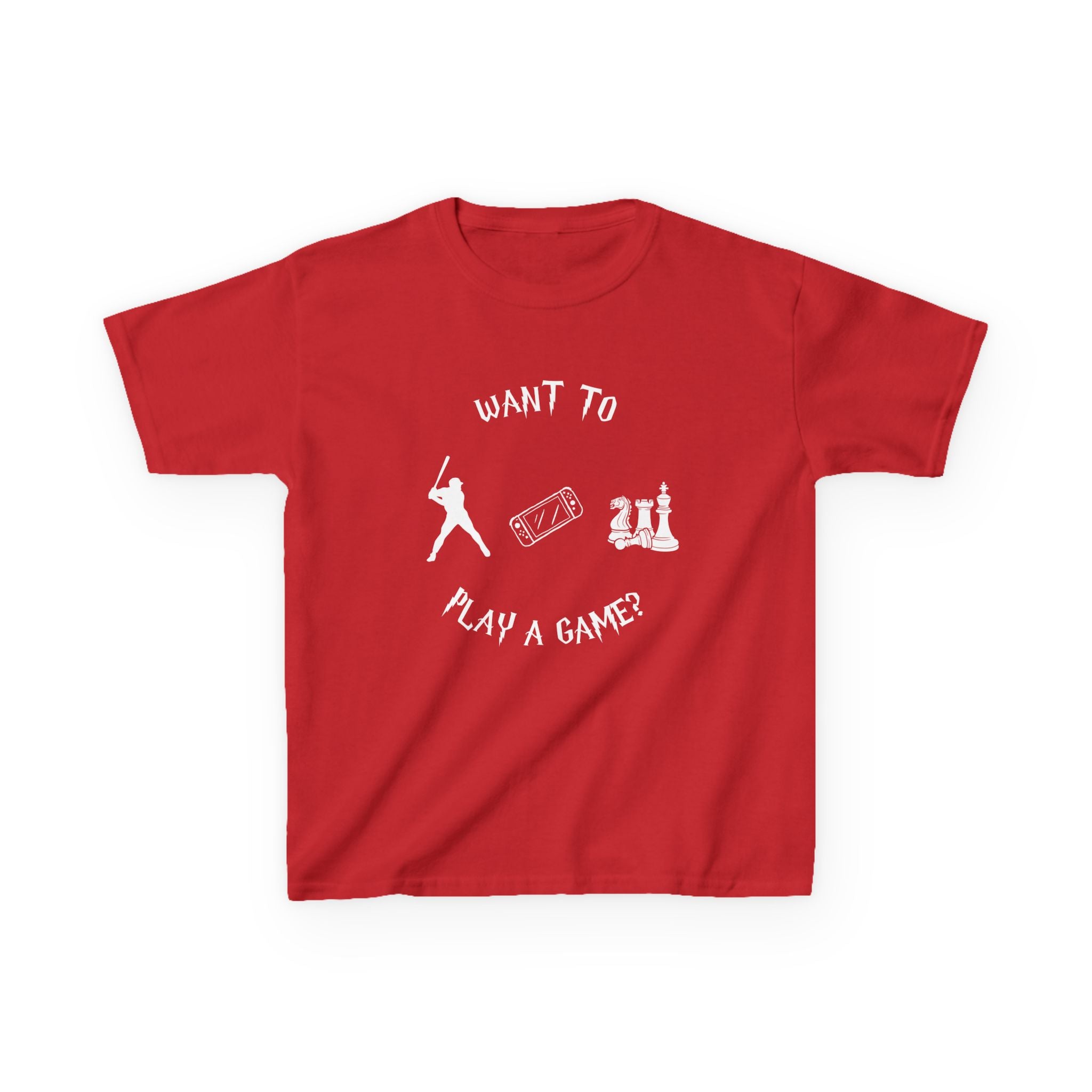 Want to Play a Game?-Kids Heavy Cotton™ Tee