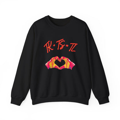 SWELCE #87 TK+TS=TL Original Love Glove Design (Vers.#3 for black)-Unisex Crewneck Sweatshirt