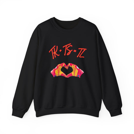 SWELCE #87 TK+TS=TL Original Love Glove Design (Vers.#3 for black)-Unisex Crewneck Sweatshirt