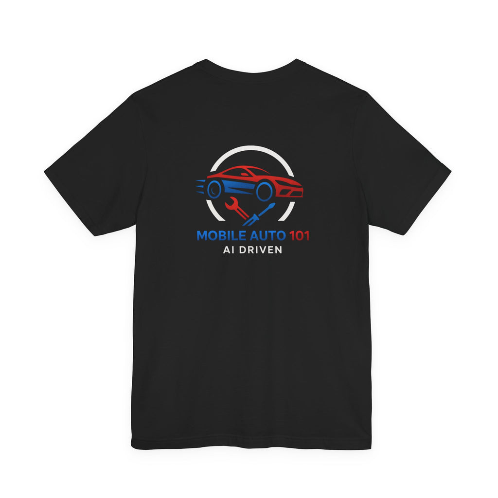 Mobile Auto 101 2nd Ed. (front and back design)-Unisex Jersey Short Sleeve Tee