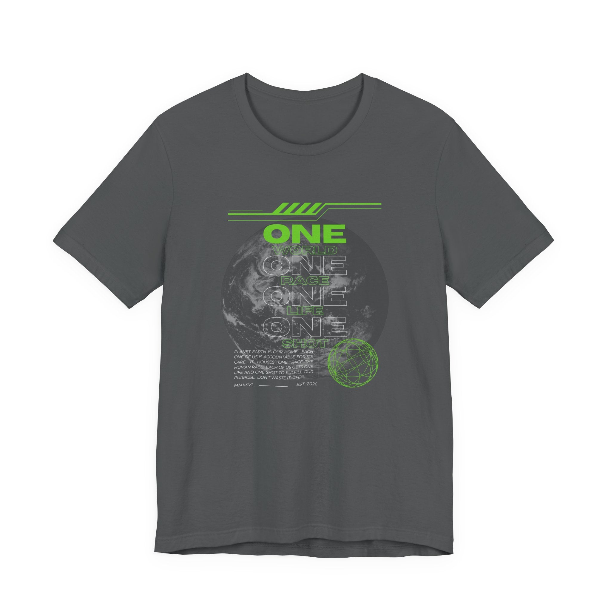 One World-Unisex Jersey Short Sleeve Tee