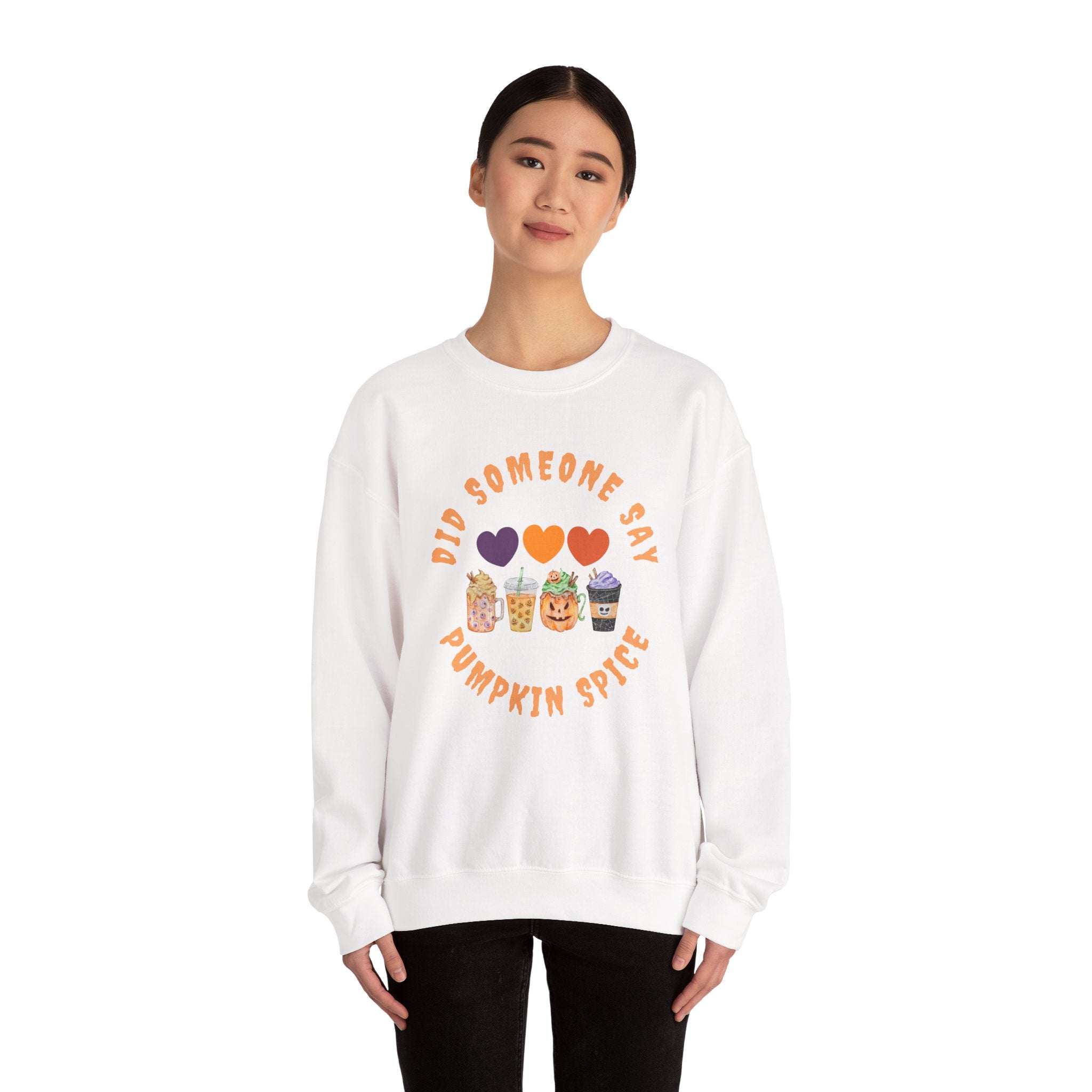 Did Someone Say Pumpkin Spice (2 sided print)-Unisex Heavy Blend™ Crewneck Sweatshirt