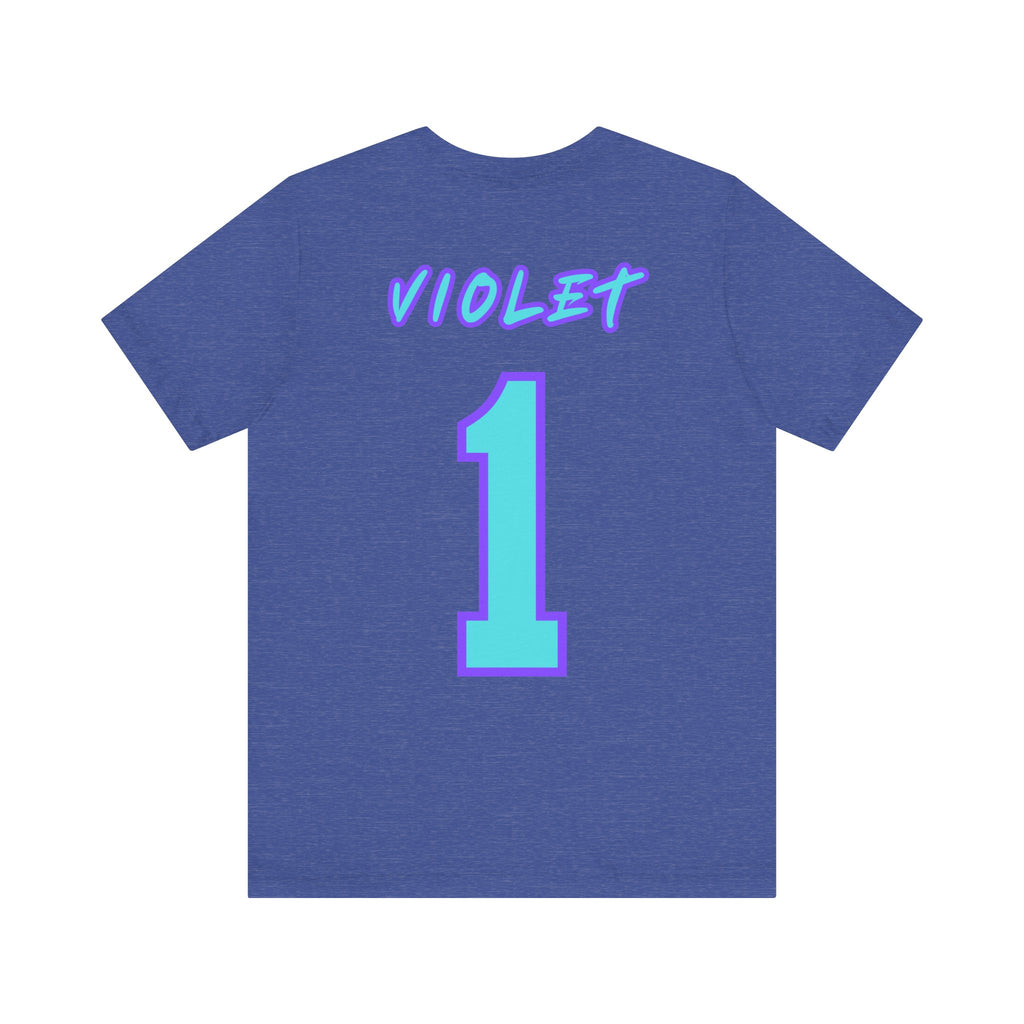 What Color are Your Wings? Violet #1-Unisex Jersey Short Sleeve Tee