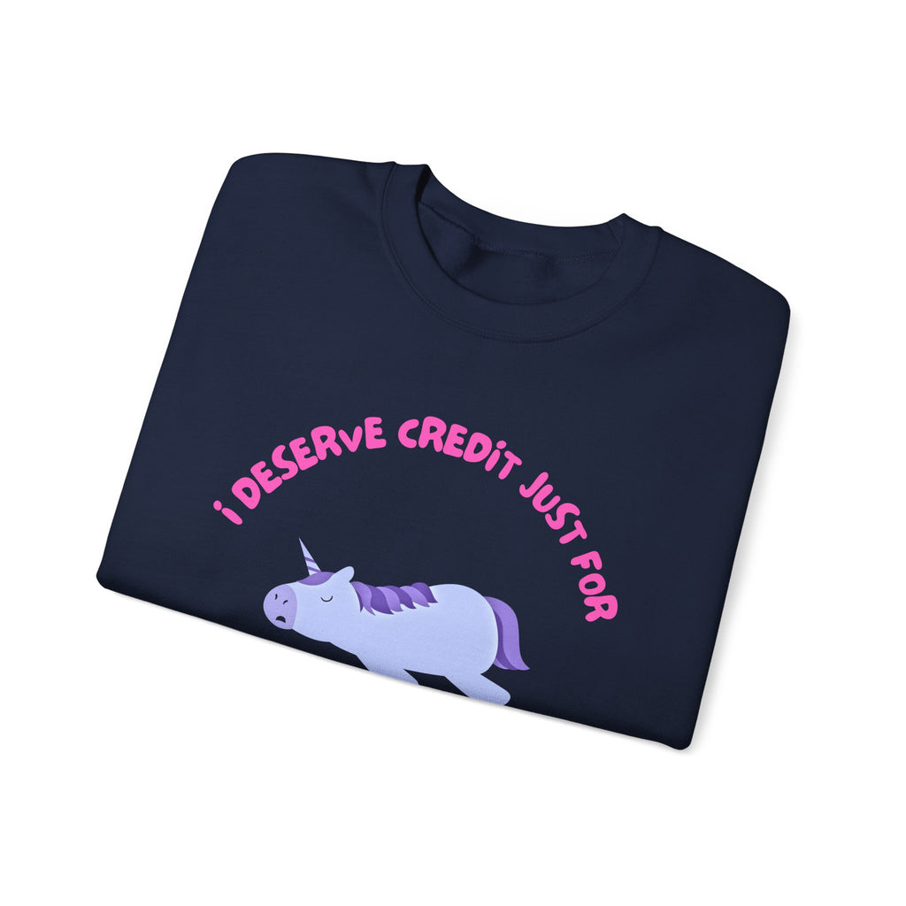 I Deserve Credit (2 Sided Print)-Unisex Heavy Blend™ Crewneck Sweatshirt