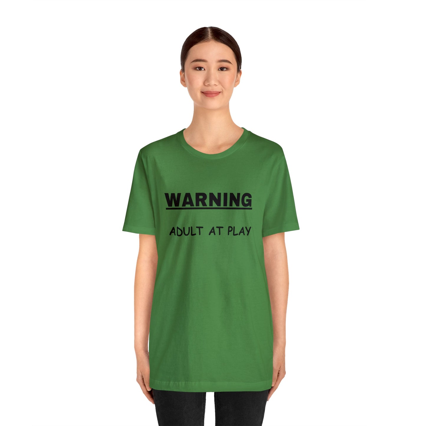 WARNING Adult at Play-Unisex Short Sleeve Tee