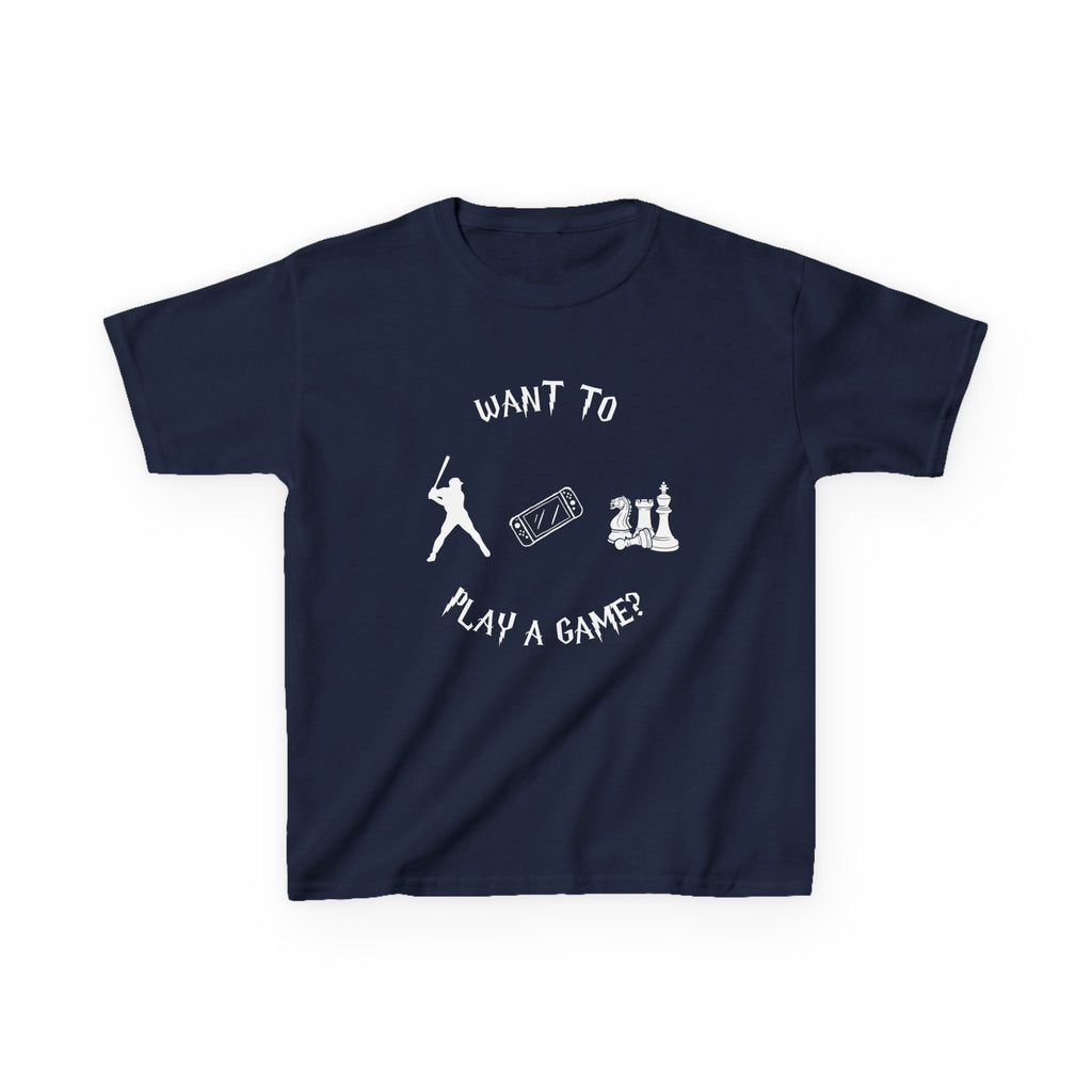 Want to Play a Game?-Kids Heavy Cotton™ Tee