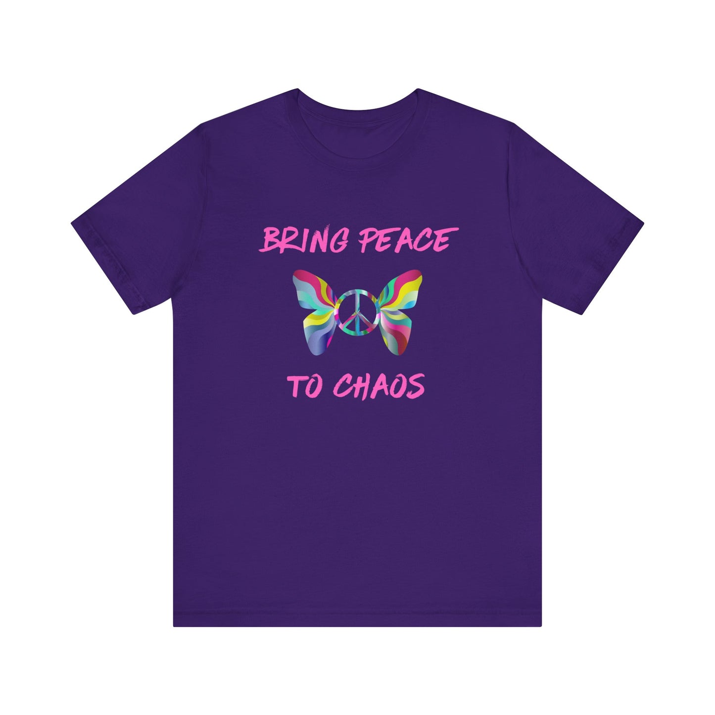 Bring Peace to Chaos (Pink Version)-Unisex Jersey Short Sleeve Tee