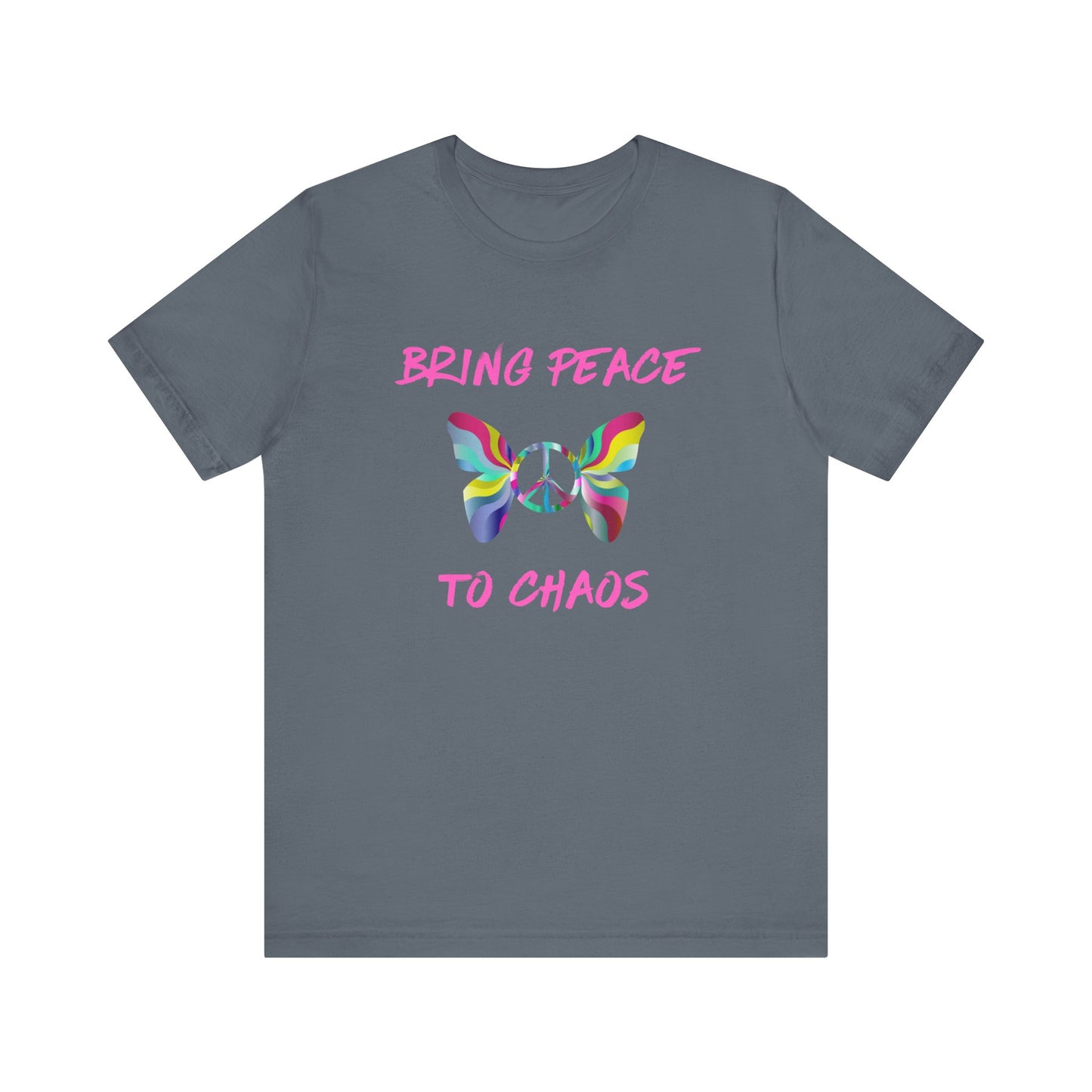 Bring Peace to Chaos (Pink Version)-Unisex Jersey Short Sleeve Tee