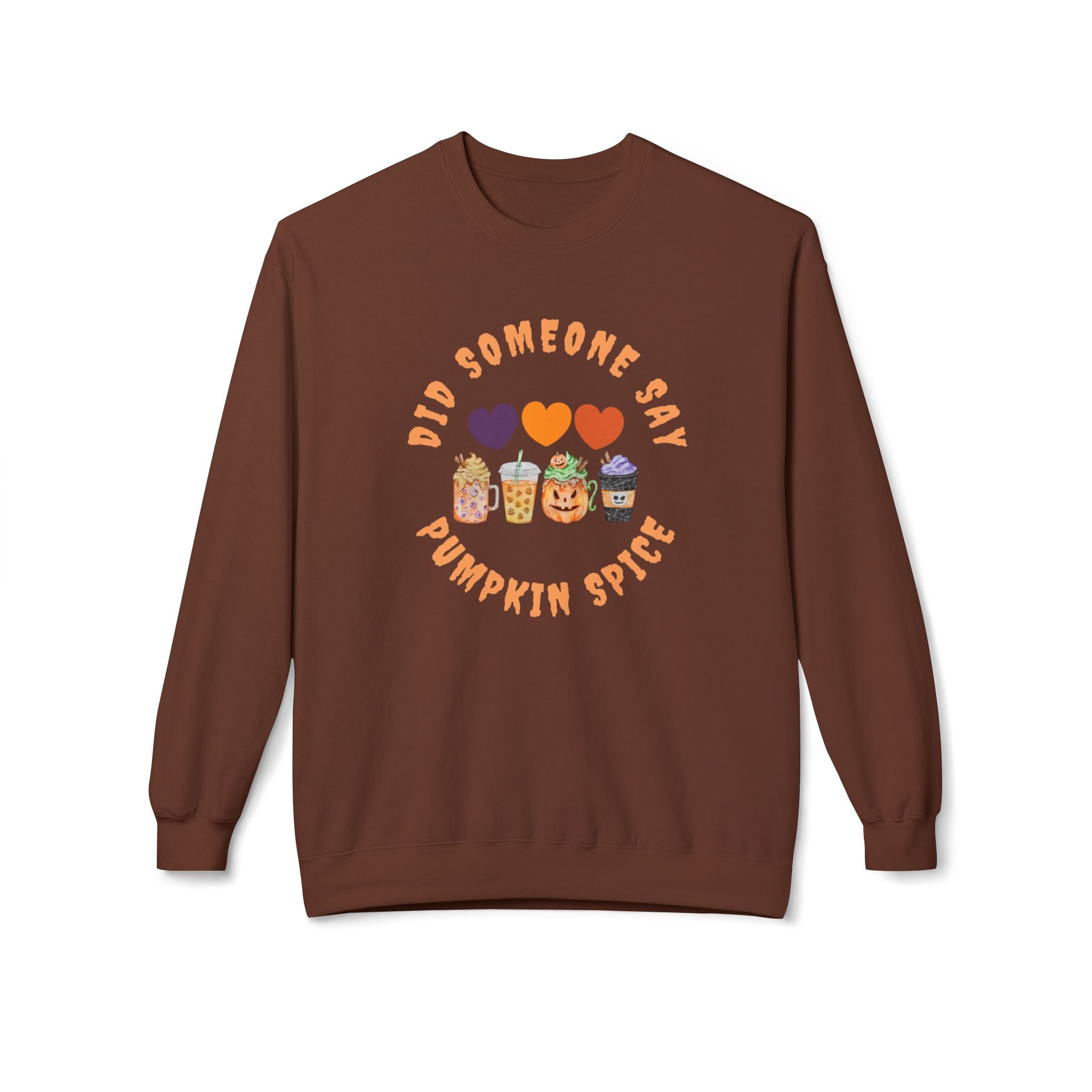 Pumpkin Spice Crewneck Sweatshirt | Cozy Fall Apparel, Unisex Gift, Autumn Fashion, Cute Sweater for Halloween & Thanksgiving