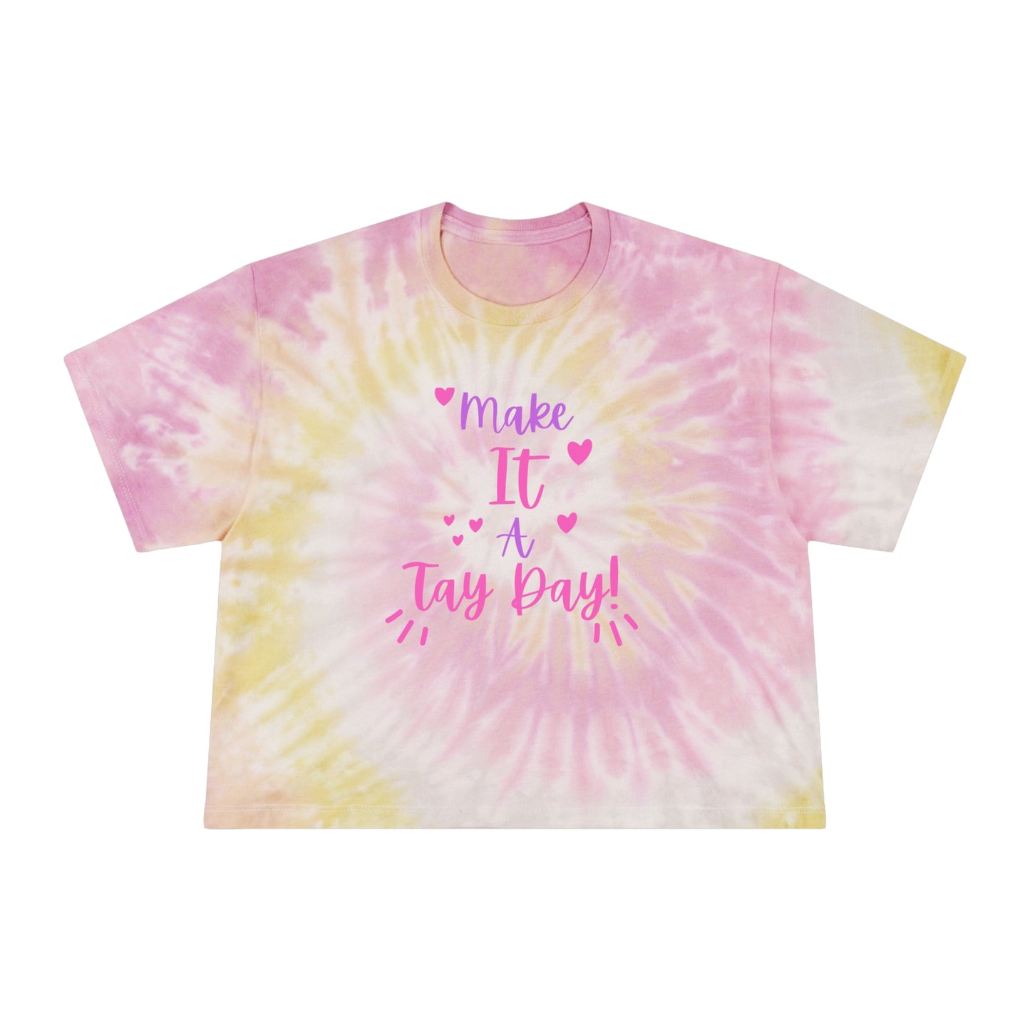 Make It a Tay Day-Women's Tie-Dye Crop Tee