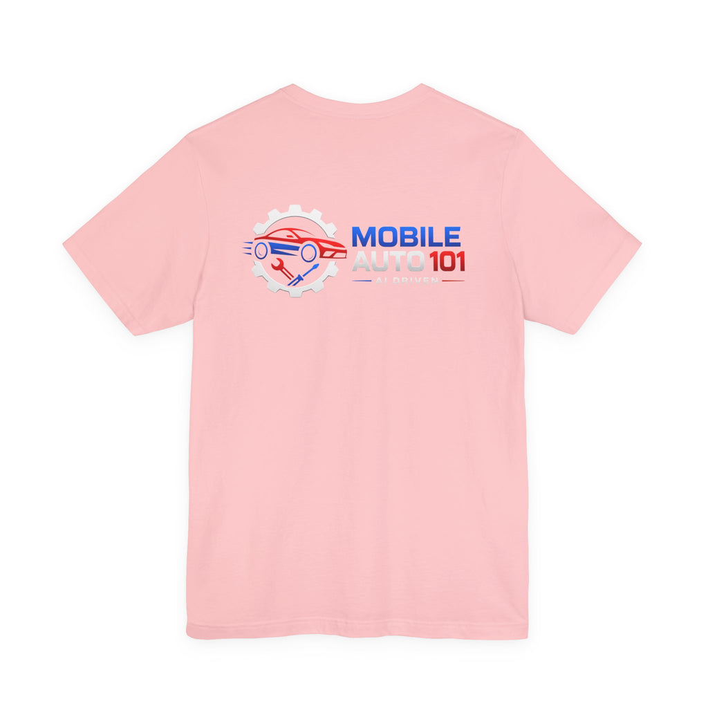 Mobile Auto 101 3rd Ed. (front and back design)-Unisex Jersey Short Sleeve Tee