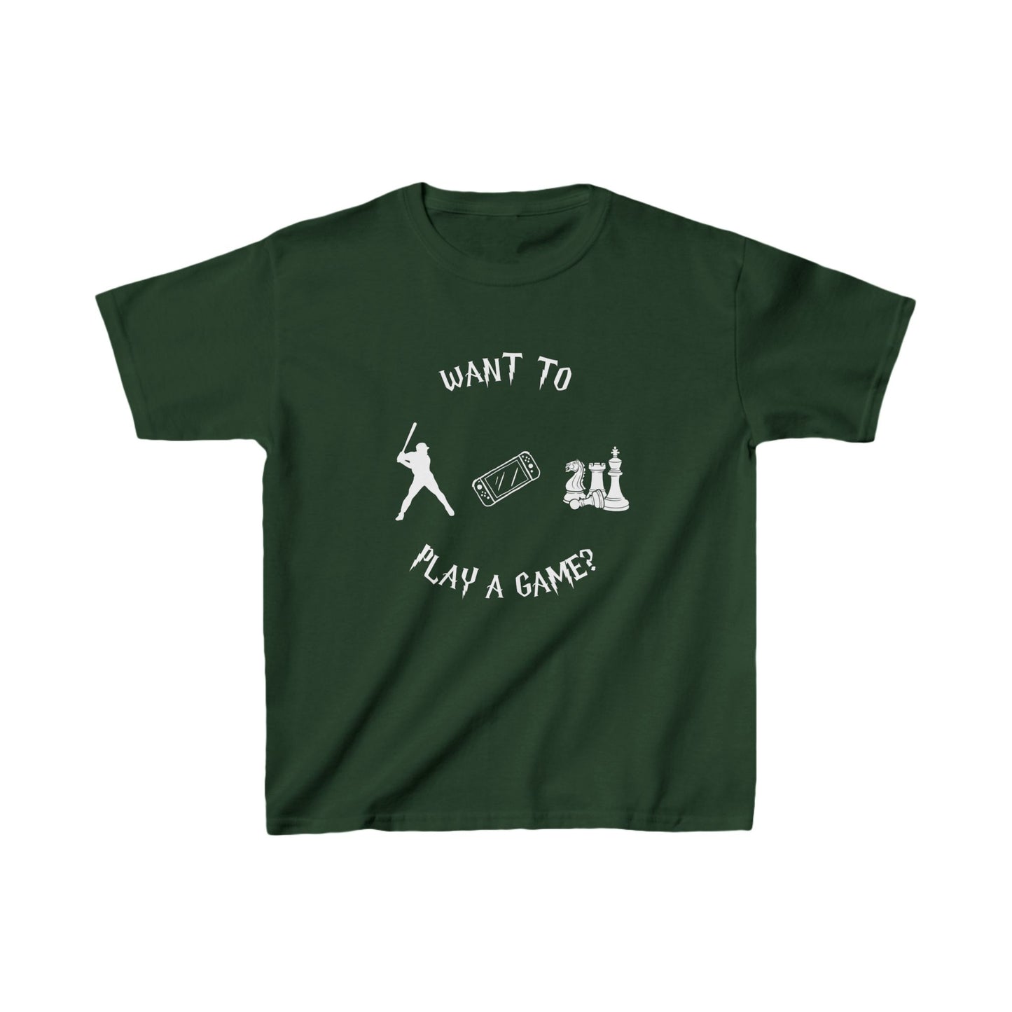 Want to Play a Game?-Kids Heavy Cotton™ Tee