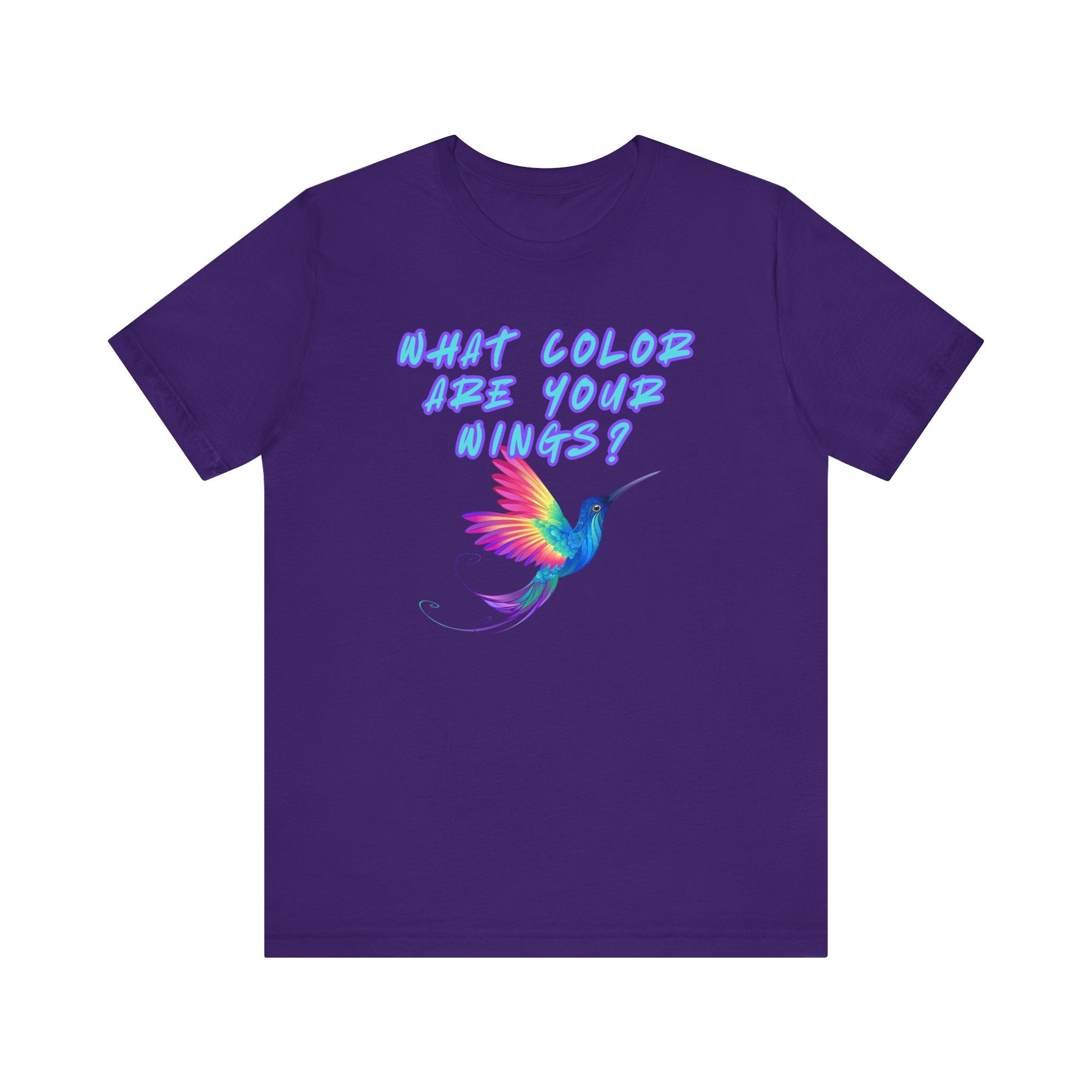 What Color are Your Wings? Violet #1-Unisex Jersey Short Sleeve Tee