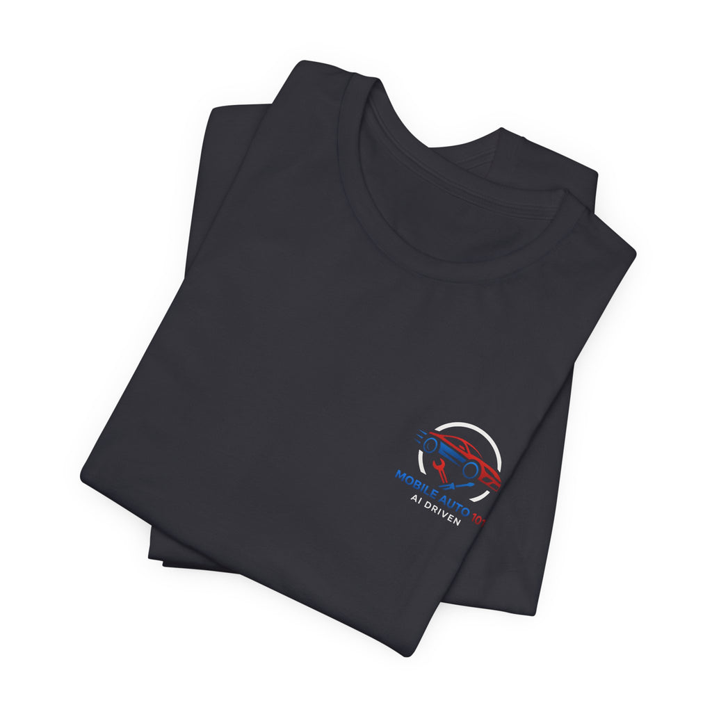 Mobile Auto 101 2nd Ed. (front and back design)-Unisex Jersey Short Sleeve Tee
