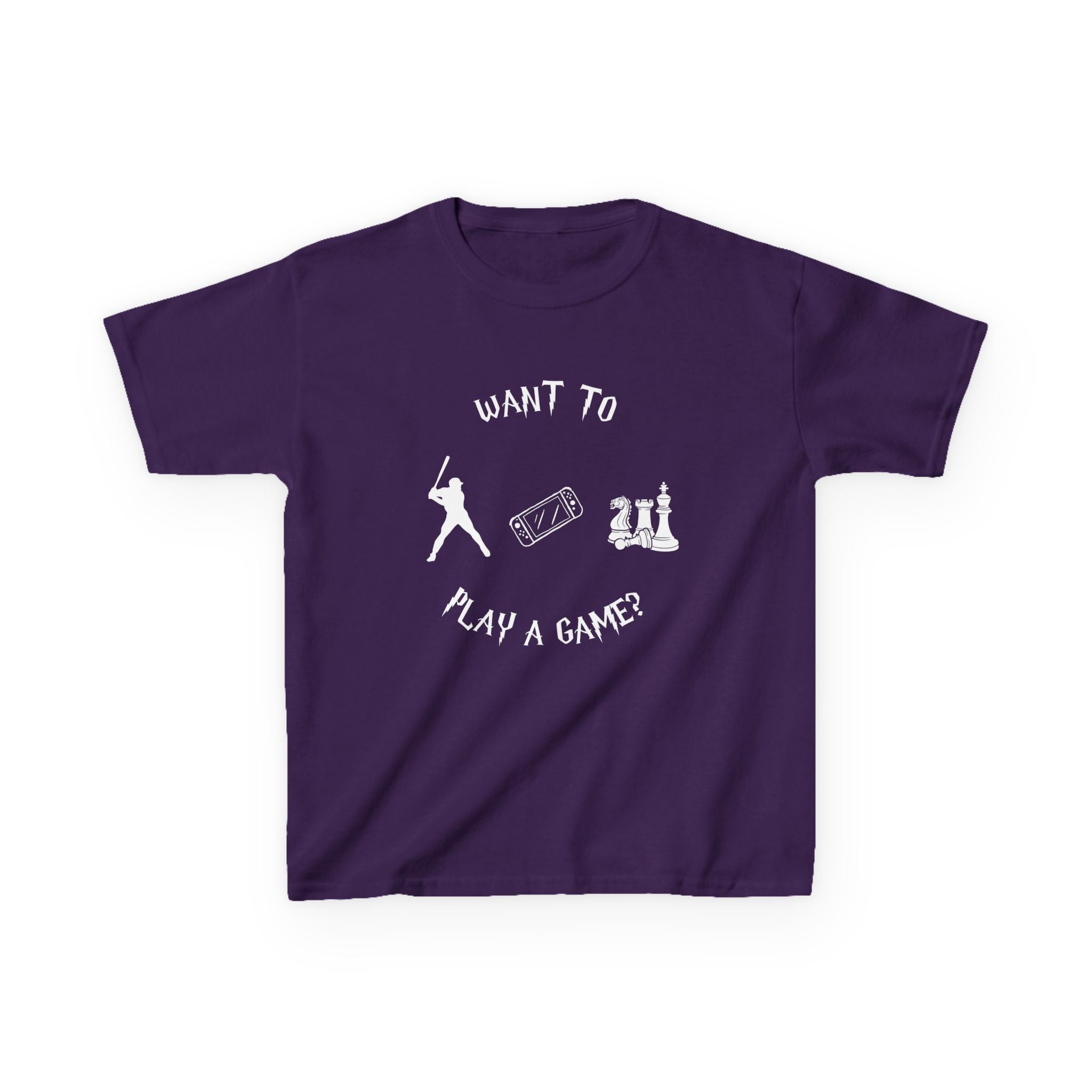 Want to Play a Game?-Kids Heavy Cotton™ Tee