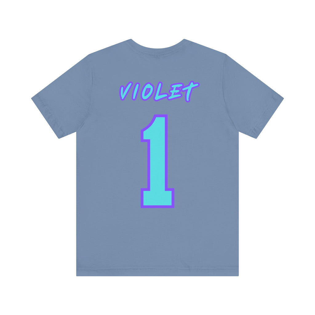 What Color are Your Wings? Violet #1-Unisex Jersey Short Sleeve Tee