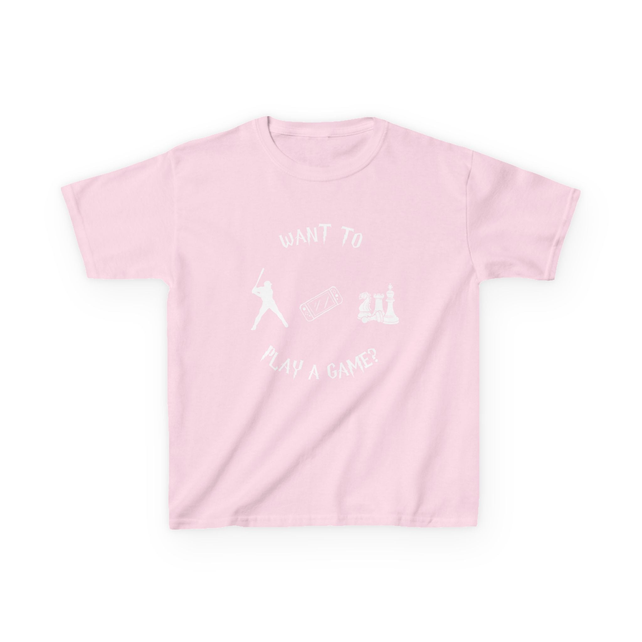 Want to Play a Game?-Kids Heavy Cotton™ Tee