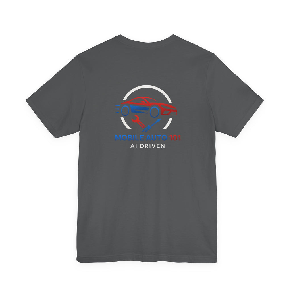 Mobile Auto 101 2nd Ed. (front and back design)-Unisex Jersey Short Sleeve Tee