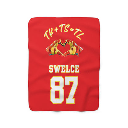 SWELCE TK+TS=TL Original Love Glove Design-Sherpa Fleece Blanket