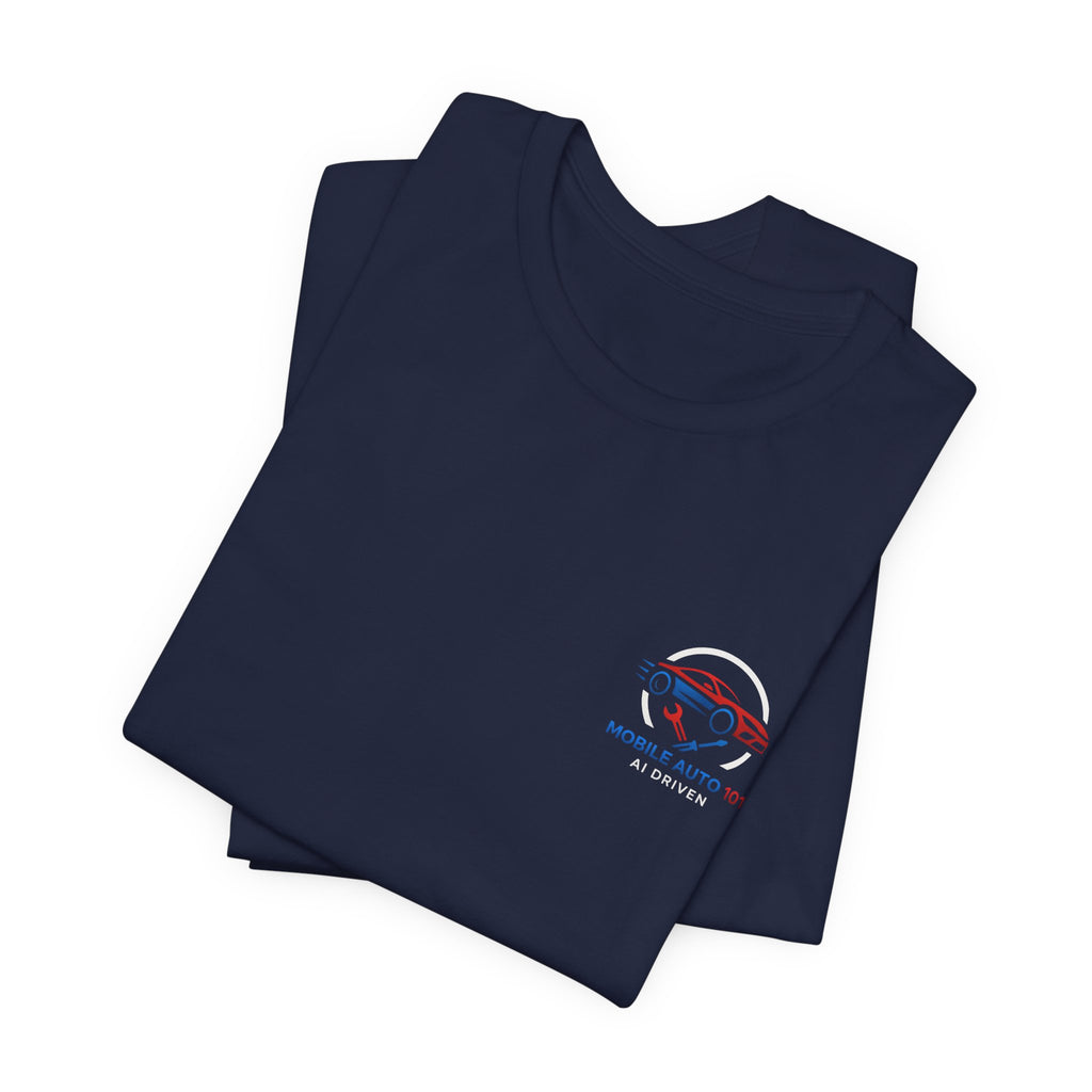 Mobile Auto 101 2nd Ed. (front and back design)-Unisex Jersey Short Sleeve Tee