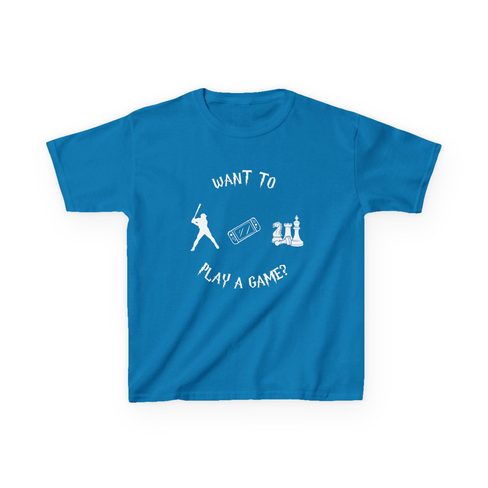 Want to Play a Game?-Kids Heavy Cotton™ Tee