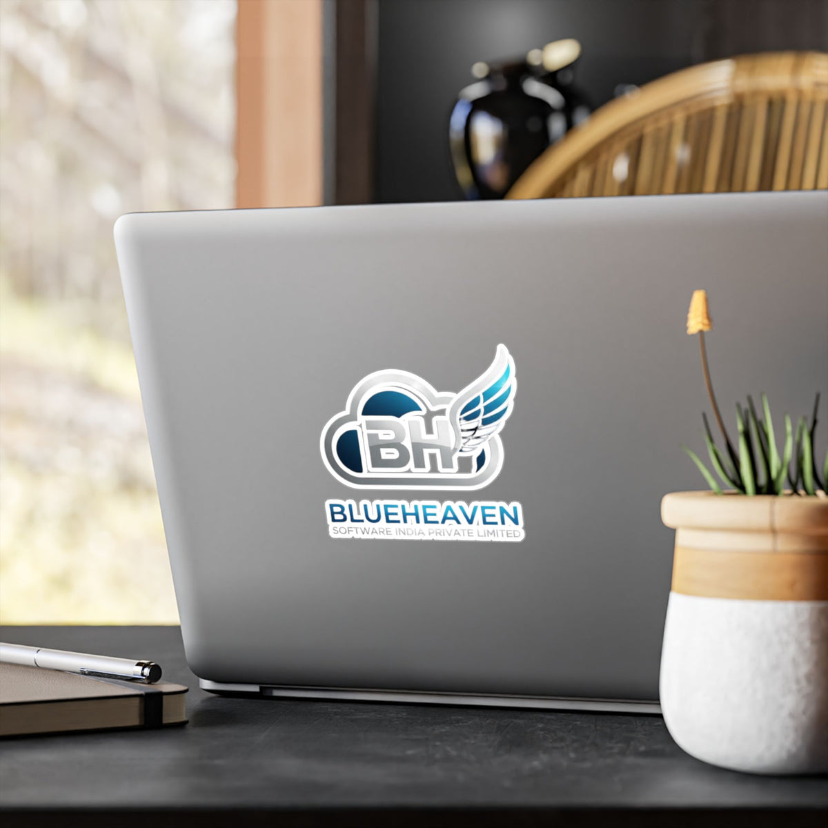 Blueheaven BH Winged Logo Kiss-Cut Vinyl Decal