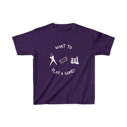 Want to Play a Game?-Kids Heavy Cotton™ Tee