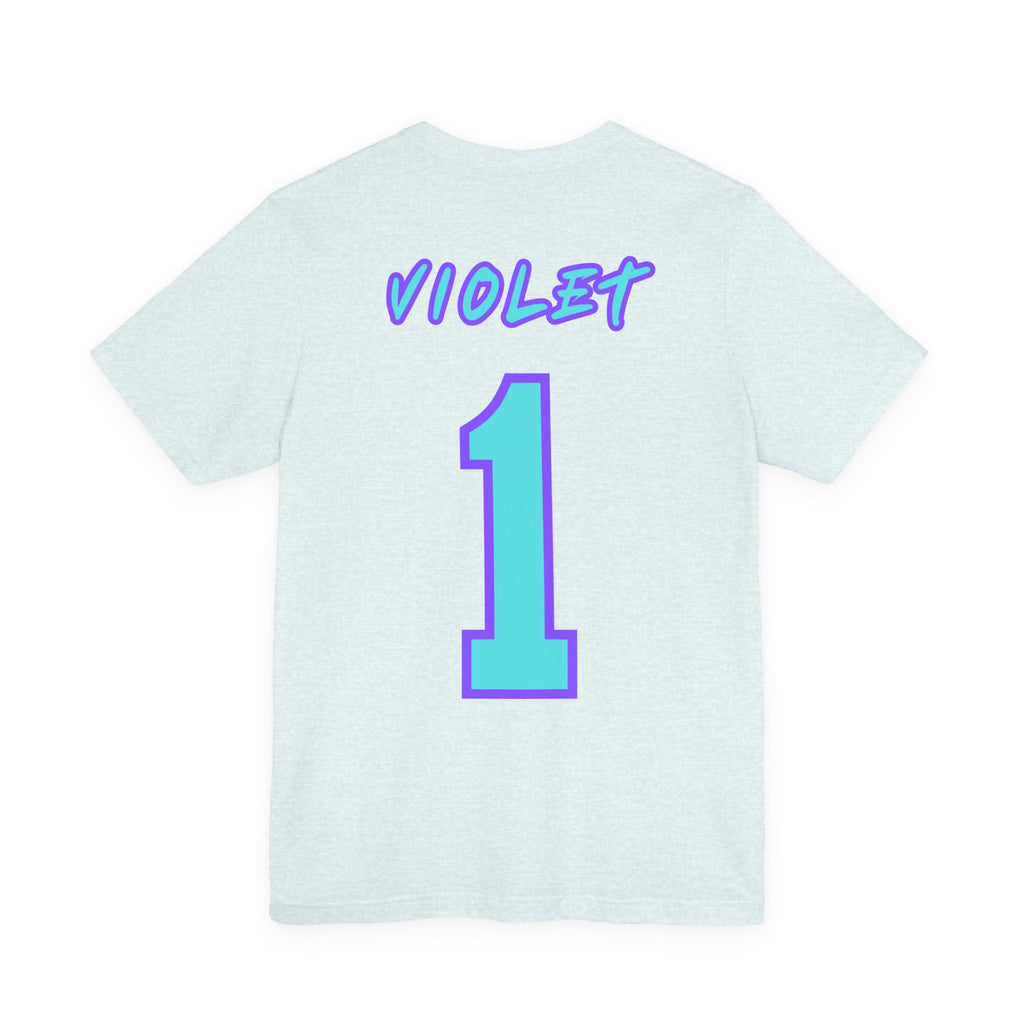What Color are Your Wings? Violet #1-Unisex Jersey Short Sleeve Tee