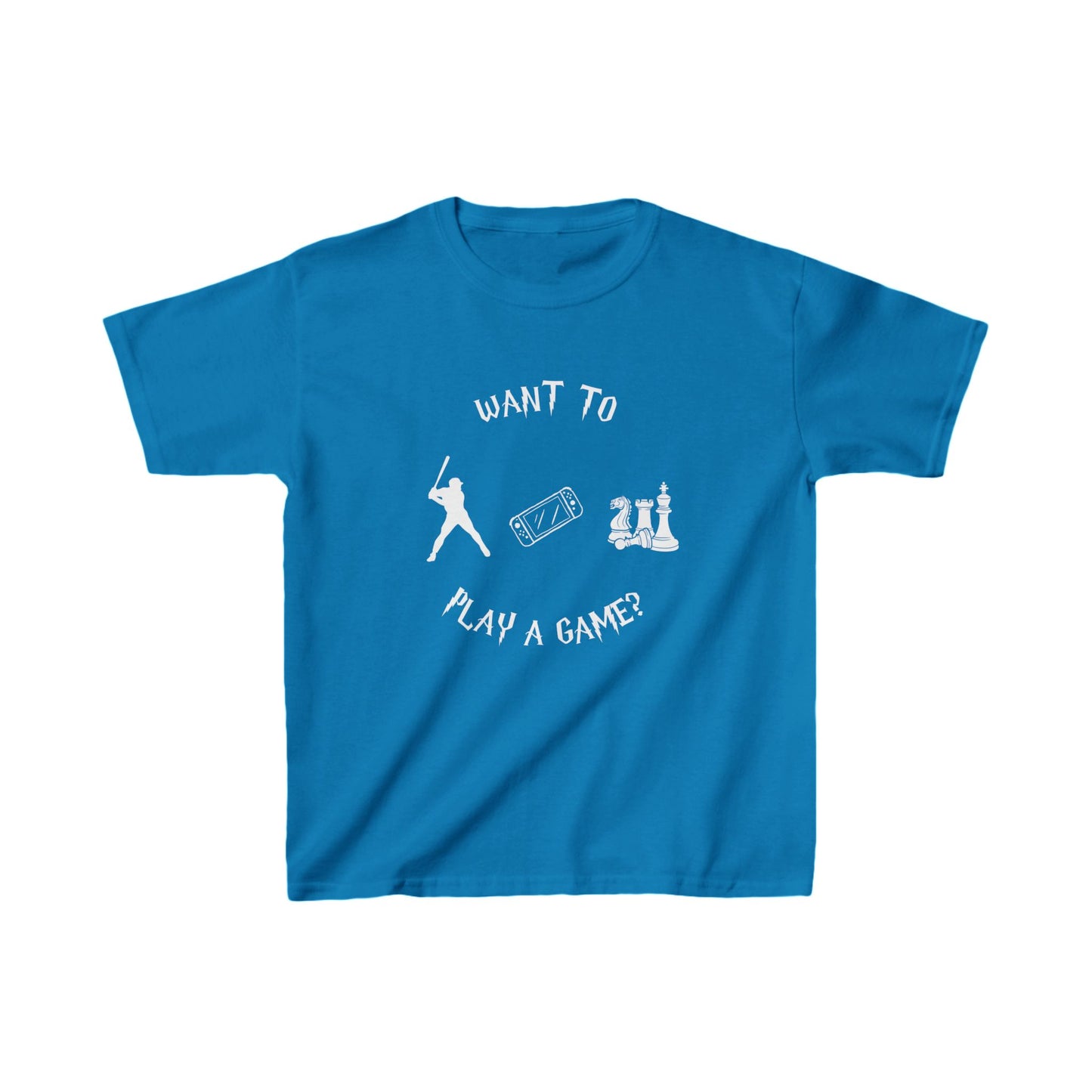 Want to Play a Game?-Kids Heavy Cotton™ Tee