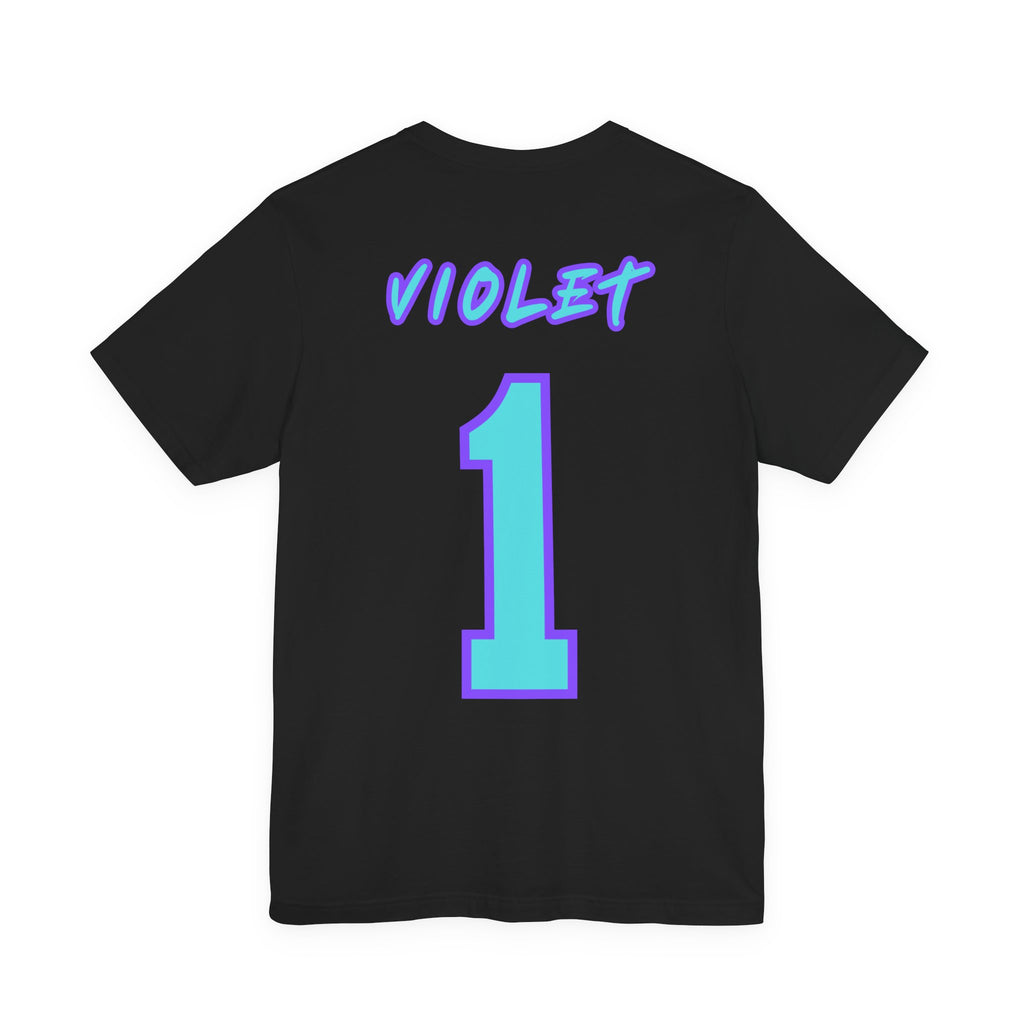 What Color are Your Wings? Violet #1-Unisex Jersey Short Sleeve Tee