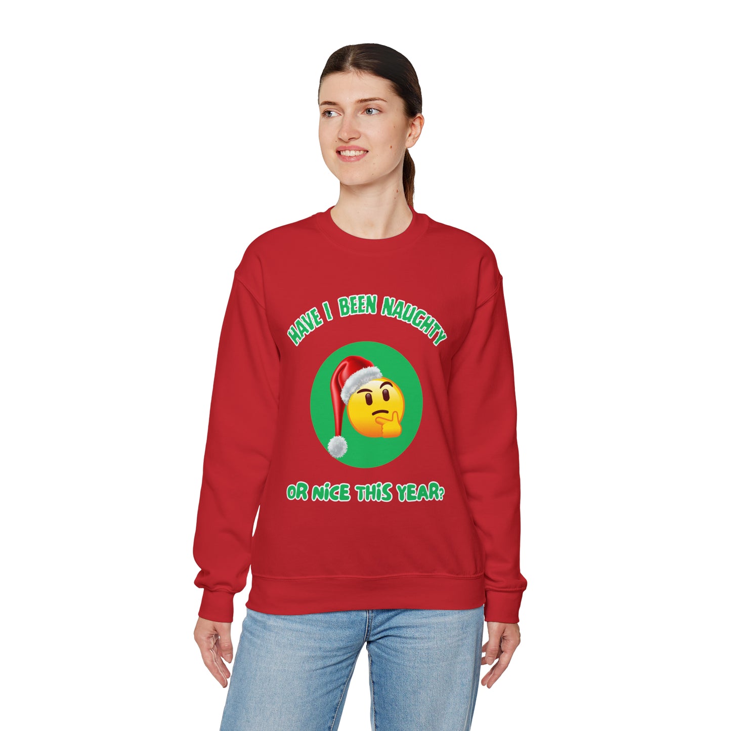 Have I Been Naughty or Nice? Red -Unisex Heavy Blend™ Crewneck Sweatshirt