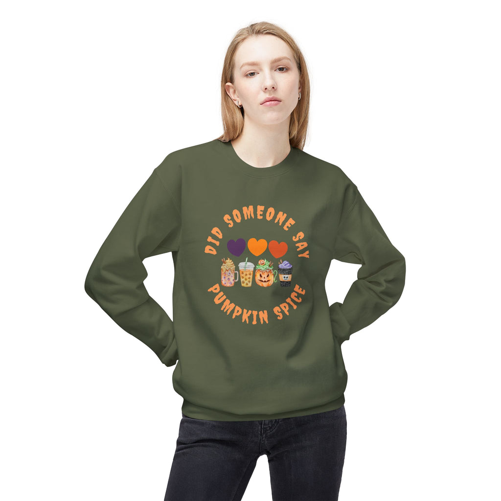 Pumpkin Spice Crewneck Sweatshirt | Cozy Fall Apparel, Unisex Gift, Autumn Fashion, Cute Sweater for Halloween & Thanksgiving