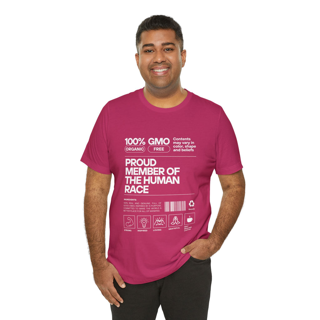 Proud Member of the Human Race-Unisex Jersey Short Sleeve Tee
