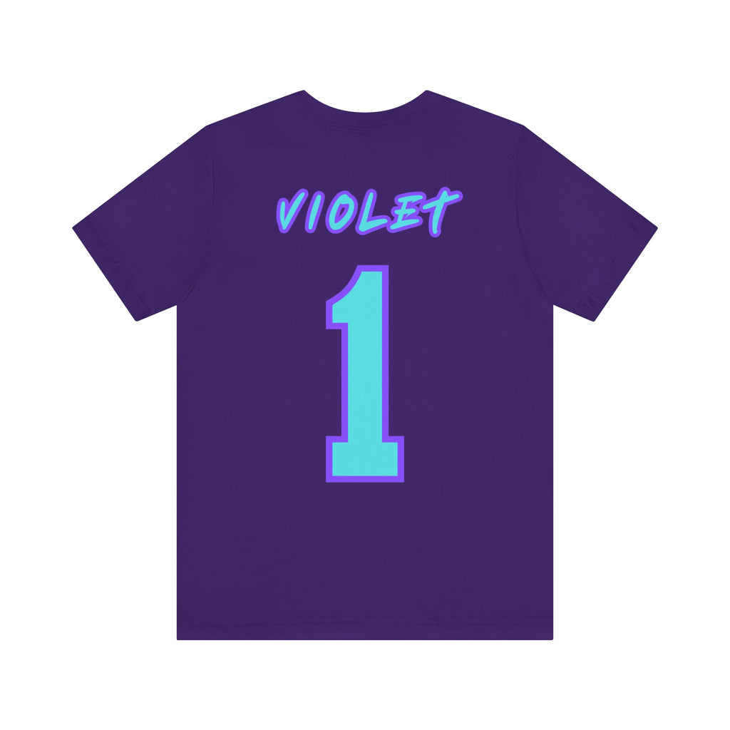 What Color are Your Wings? Violet #1-Unisex Jersey Short Sleeve Tee