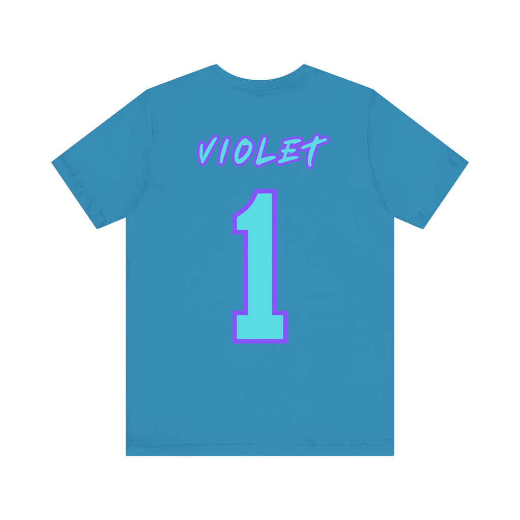 What Color are Your Wings? Violet #1-Unisex Jersey Short Sleeve Tee