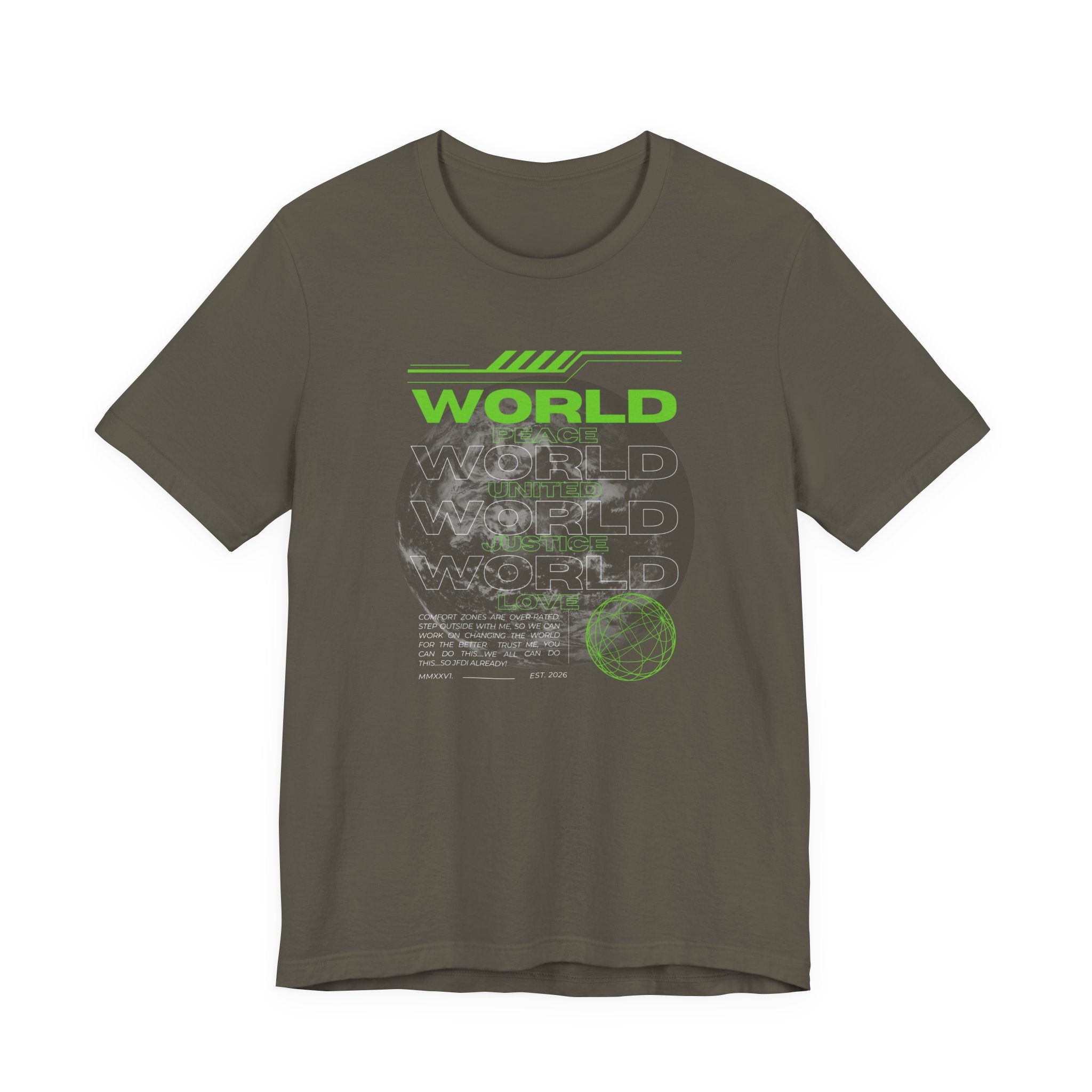 Change the World Design #1-Unisex Jersey Short Sleeve Tee